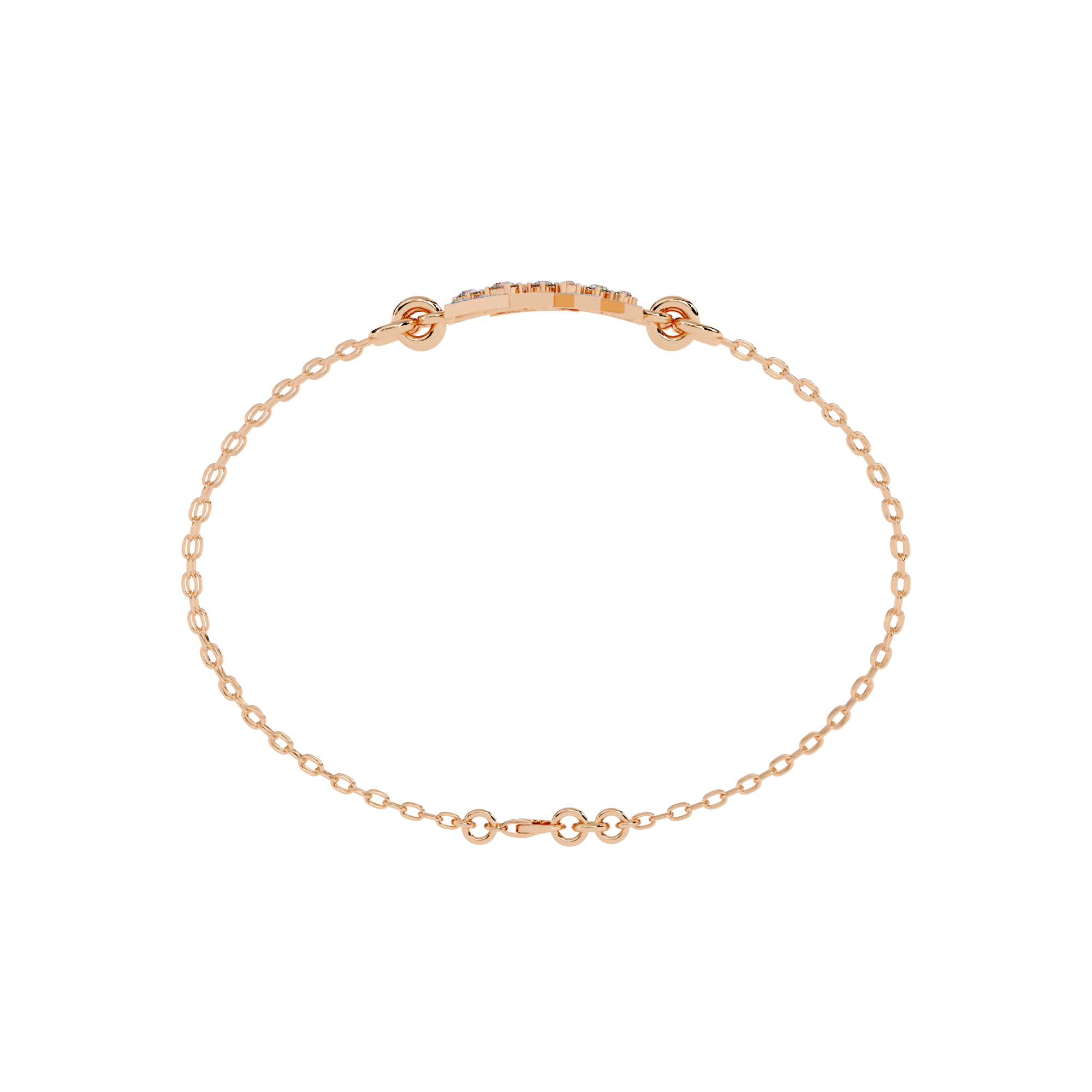 Solitairekart 0.29ct Tri-Angle Natural Diamond Bracelet-HI Color, VS-SI Clarity